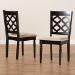 Baxton Studio Ramiro Modern and Contemporary Sand Fabric Upholstered and Dark Brown Finished Wood 2-Piece Dining Chair Set - BSORH336C-Sand/Dark Brown-DC-2PK