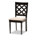 Baxton Studio Ramiro Modern and Contemporary Sand Fabric Upholstered and Dark Brown Finished Wood 5-Piece Dining Set - BSORH336C-Sand/Dark Brown-5PC Dining Set