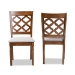 Baxton Studio Ramiro Modern and Contemporary Grey Fabric Upholstered and Walnut Brown Finished Wood 2-Piece Dining Chair Set - BSORH336C-Grey/Walnut-DC-2PK