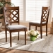 Baxton Studio Ramiro Modern and Contemporary Grey Fabric Upholstered and Walnut Brown Finished Wood 2-Piece Dining Chair Set - BSORH336C-Grey/Walnut-DC-2PK