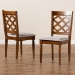 Baxton Studio Ramiro Modern and Contemporary Grey Fabric Upholstered and Walnut Brown Finished Wood 2-Piece Dining Chair Set - BSORH336C-Grey/Walnut-DC-2PK