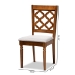 Baxton Studio Ramiro Modern and Contemporary Grey Fabric Upholstered and Walnut Brown Finished Wood 2-Piece Dining Chair Set - BSORH336C-Grey/Walnut-DC-2PK