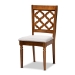 Baxton Studio Ramiro Modern and Contemporary Grey Fabric Upholstered and Walnut Brown Finished Wood 5-Piece Dining Set - BSORH336C-Grey/Walnut-5PC Dining Set