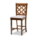 Baxton Studio Ramiro Modern and Contemporary Transitional Grey Fabric Upholstered and Walnut Brown Finished Wood 5-Piece Pub Set - BSORH336P-Grey/Walnut-5PC Pub Set