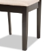 Baxton Studio Fenton Modern and Contemporary Sand Fabric Upholstered and Dark Brown Finished Wood 7-Piece Dining Set - BSORH338C-Sand/Dark Brown-7PC Dining Set