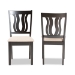 Baxton Studio Fenton Modern and Contemporary Sand Fabric Upholstered and Dark Brown Finished Wood 2-Piece Dining Chair Set - BSORH338C-Sand/Dark Brown-DC-2PK