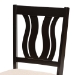 Baxton Studio Fenton Modern and Contemporary Sand Fabric Upholstered and Dark Brown Finished Wood 2-Piece Dining Chair Set - BSORH338C-Sand/Dark Brown-DC-2PK
