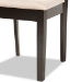Baxton Studio Fenton Modern and Contemporary Sand Fabric Upholstered and Dark Brown Finished Wood 2-Piece Dining Chair Set - BSORH338C-Sand/Dark Brown-DC-2PK