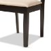 Baxton Studio Nicolette Modern and Contemporary Sand Fabric Upholstered and Dark Brown Finished Wood 7-Piece Dining Set - BSORH340C-Sand/Dark Brown-7PC Dining Set
