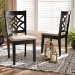 Baxton Studio Nicolette Modern and Contemporary Sand Fabric Upholstered and Dark Brown Finished Wood 2-Piece Dining Chair Set - BSORH340C-Sand/Dark Brown-DC-2PK