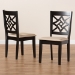 Baxton Studio Nicolette Modern and Contemporary Sand Fabric Upholstered and Dark Brown Finished Wood 2-Piece Dining Chair Set - BSORH340C-Sand/Dark Brown-DC-2PK
