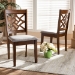 Baxton Studio Nicolette Modern and Contemporary Grey Fabric Upholstered and Walnut Brown Finished Wood 2-Piece Dining Chair Set - BSORH340C-Grey/Walnut-DC-2PK