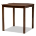 Baxton Studio Nicolette Modern and Contemporary Walnut Brown Finished Wood 5-Piece Pub Set - BSORH340P-Walnut-5PC Pub Set
