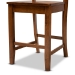 Baxton Studio Nicolette Modern and Contemporary Transitional Walnut Brown Finished Wood 2-Piece Counter Stool Set - BSORH340P-Walnut Wood Scoop Seat-PC