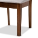 Baxton Studio Norah Modern and Contemporary Grey Fabric Upholstered and Walnut Brown Finished Wood 7-Piece Dining Set - BSONorah-Grey/Walnut-7PC Dining Set