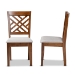 Baxton Studio Caron Modern and Contemporary Grey Fabric Upholstered and Walnut Brown Finished Wood 2-Piece Dining Chair Set - BSORH317C-Grey/Walnut-DC-2PK