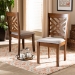 Baxton Studio Caron Modern and Contemporary Grey Fabric Upholstered and Walnut Brown Finished Wood 2-Piece Dining Chair Set - BSORH317C-Grey/Walnut-DC-2PK