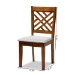 Baxton Studio Caron Modern and Contemporary Grey Fabric Upholstered and Walnut Brown Finished Wood 2-Piece Dining Chair Set - BSORH317C-Grey/Walnut-DC-2PK