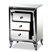 Baxton Studio Pauline Contemporary Glam and Luxe Mirrored 3-Drawer End Table - BSORXF-2441-ET