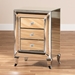 Baxton Studio Pauline Contemporary Glam and Luxe Mirrored 3-Drawer End Table - BSORXF-2441-ET
