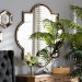 Baxton Studio Tiana Vintage Antique Bronze and Gold Finished Metal Quatrefoil Accent Wall Mirror - BSORXW-10101