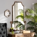Baxton Studio Layan Glamourous Hollywood Regency Style Gold Finished Metal Bamboo Inspired Accent Wall Mirror - BSORXW-10065