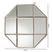 Baxton Studio Enora Modern and Contemporary Antique Bronze Finished Metal Geometric Accent Wall Mirror - BSORXW-10082