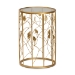 Baxton Studio Anaya Modern and Contemporary Glam Brushed Gold Finished Metal and Glass Leaf Accent End Table