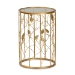 Baxton Studio Anaya Modern and Contemporary Glam Brushed Gold Finished Metal and Glass Leaf Accent End Table - BSOJY20A251-Gold-ET