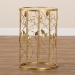 Baxton Studio Anaya Modern and Contemporary Glam Brushed Gold Finished Metal and Glass Leaf Accent End Table - BSOJY20A251-Gold-ET