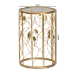 Baxton Studio Anaya Modern and Contemporary Glam Brushed Gold Finished Metal and Glass Leaf Accent End Table - BSOJY20A251-Gold-ET