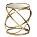 Baxton Studio Desma Glam and Luxe Gold Finished Metal and Mirrored Glass End Table