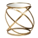 Baxton Studio Desma Glam and Luxe Gold Finished Metal and Mirrored Glass End Table - BSOJY20A260-Gold-ET