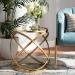 Baxton Studio Desma Glam and Luxe Gold Finished Metal and Mirrored Glass End Table - BSOJY20A260-Gold-ET