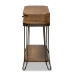 Baxton Studio Kellyn Vintage Rustic Industrial Oak Brown Finished Wood and Black Finished Metal 3-Drawer Console Table - BSOJY20A066-Oak-Console