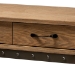 Baxton Studio Kellyn Vintage Rustic Industrial Oak Brown Finished Wood and Black Finished Metal 3-Drawer Console Table - BSOJY20A066-Oak-Console