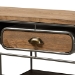 Baxton Studio Grant Vintage Rustic Industrial Oak Brown Finished Wood and Black Finished Metal 2-Drawer Kitchen Cart - BSOJY20A069-Oak-Cart
