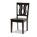 Baxton Studio Zamira Modern and Contemporary Transitional Dark Brown Finished Wood 7-Piece Dining Set - BSOZamira-Dark Brown-7PC Dining Set