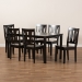 Baxton Studio Zamira Modern and Contemporary Transitional Dark Brown Finished Wood 7-Piece Dining Set - BSOZamira-Dark Brown-7PC Dining Set
