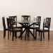 Baxton Studio Mare Modern and Contemporary Transitional Dark Brown Finished Wood 7-Piece Dining Set - BSOMare-Dark Brown-7PC Dining Set