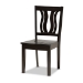 Baxton Studio Noelia Modern and Contemporary Transitional Dark Brown Finished Wood 5-Piece Dining Set - BSONoelia-Dark Brown-5PC Dining Set