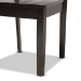 Baxton Studio Noelia Modern and Contemporary Transitional Dark Brown Finished Wood 5-Piece Dining Set - BSONoelia-Dark Brown-5PC Dining Set