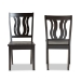 Baxton Studio Fenton Modern and Contemporary Transitional Dark Brown Finished Wood 2-Piece Dining Chair Set - BSORH338C-Dark Brown Wood Scoop Seat-DC-2PK