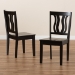 Baxton Studio Fenton Modern and Contemporary Transitional Dark Brown Finished Wood 2-Piece Dining Chair Set - BSORH338C-Dark Brown Wood Scoop Seat-DC-2PK