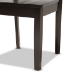 Baxton Studio Zamira Modern and Contemporary Transitional Dark Brown Finished Wood 5-Piece Dining Set - BSOZamira-Dark Brown-5PC Dining Set