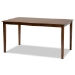 Baxton Studio Zamira Modern and Contemporary Transitional Walnut Brown Finished Wood 7-Piece Dining Set - BSOZamira-Walnut-7PC Dining Set