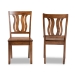 Baxton Studio Fenton Modern and Contemporary Transitional Walnut Brown Finished Wood 2-Piece Dining Chair Set - BSORH338C-Walnut Wood Scoop Seat-DC-2PK