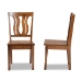 Baxton Studio Fenton Modern and Contemporary Transitional Walnut Brown Finished Wood 2-Piece Dining Chair Set - BSORH338C-Walnut Wood Scoop Seat-DC-2PK