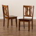 Baxton Studio Fenton Modern and Contemporary Transitional Walnut Brown Finished Wood 2-Piece Dining Chair Set - BSORH338C-Walnut Wood Scoop Seat-DC-2PK