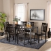 Baxton Studio Luisa Modern and Contemporary Transitional Dark Brown Finished Wood 7-Piece Dining Set - BSOLuisa-Dark Brown-7PC Dining Set